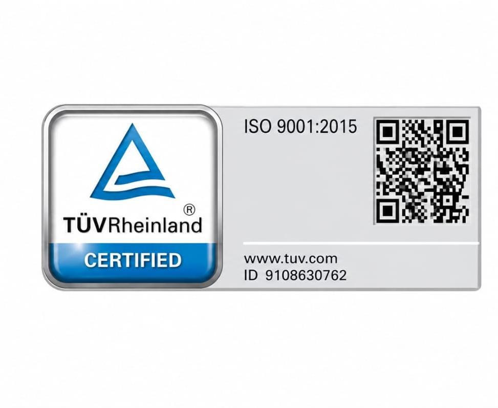 TÜV Rheinland ISO 9001:2015
